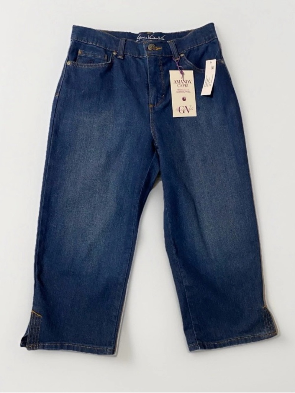 Gloria Vanderbilt 6P Amanda Capri built in slimming panel jeans NEW